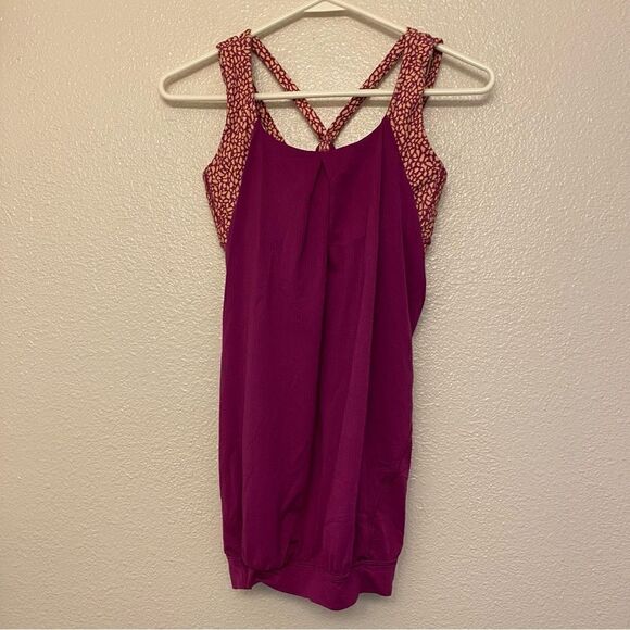 Lululemon Nouveau Limits Tank Regal Plum purple Miss Mosaic Peach Fuzz -6 - Picture 7 of 10